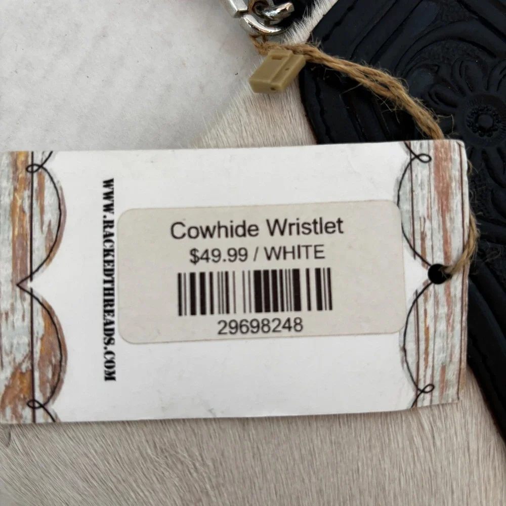 Racked Threads cowhide wristlet